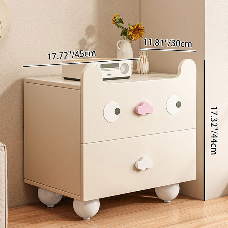 Modern Minimalist Square Rectangular Solid Wood Eco Board Three-ply Plywood Kids Storage Cabinet 2/4/5-Drawer For Living Room