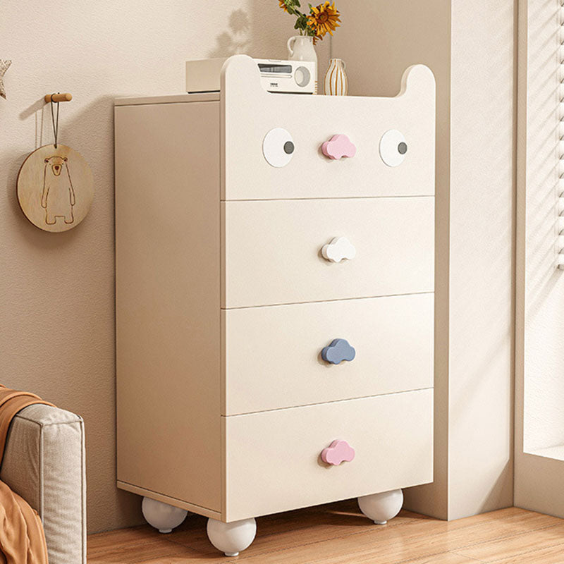 Modern Minimalist Square Rectangular Solid Wood Eco Board Three-ply Plywood Kids Storage Cabinet 2/4/5-Drawer For Living Room