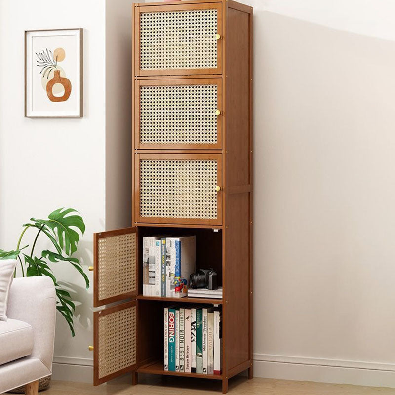 Contemporary Nordic Square Rectangular Nan Bamboo Fiberboard Storage Cabinet 2/3/4/5-Tier For Living Room