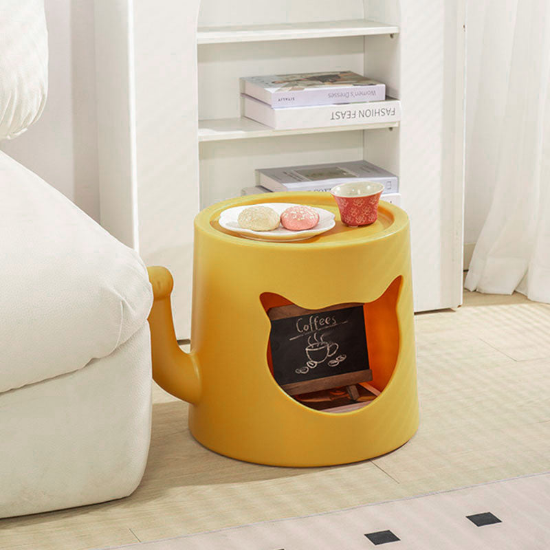 Modern Minimalist Round PE Cat Bed End Table For Living Room