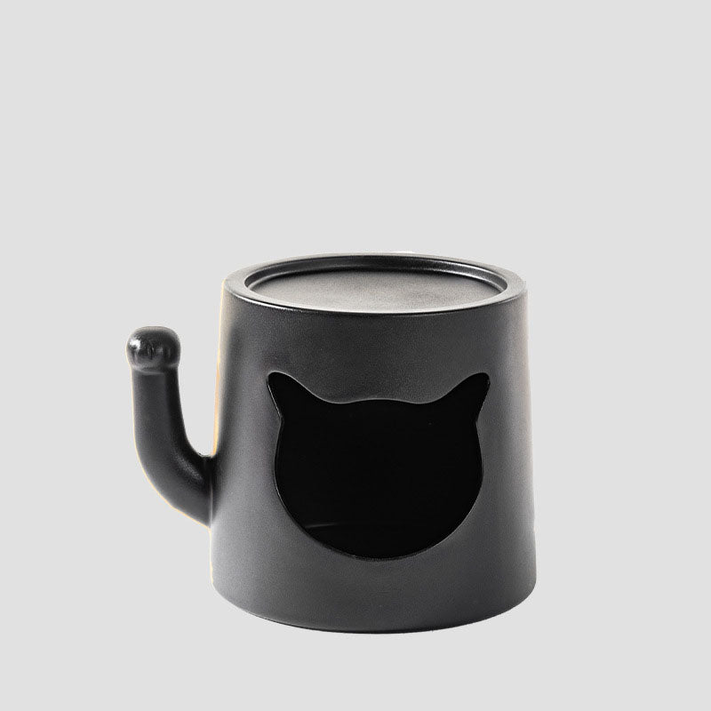 Modern Minimalist Round PE Cat Bed End Table For Living Room