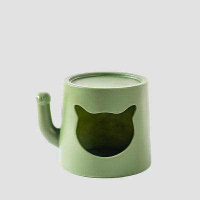 Modern Minimalist Round PE Cat Bed End Table For Living Room