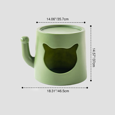 Modern Minimalist Round PE Cat Bed End Table For Living Room