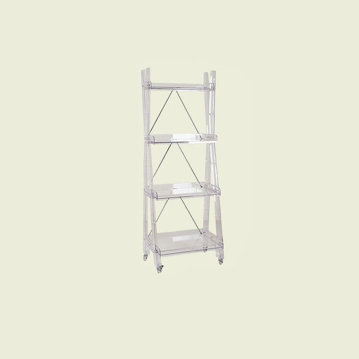 Modern Minimalist Square Rectangular PC Movable Display Rack 2/3/4-Tier For Living Room