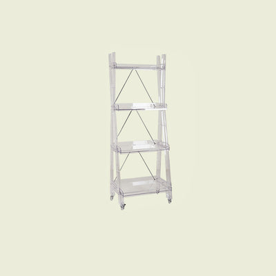 Modern Minimalist Square Rectangular PC Movable Display Rack 2/3/4-Tier For Living Room