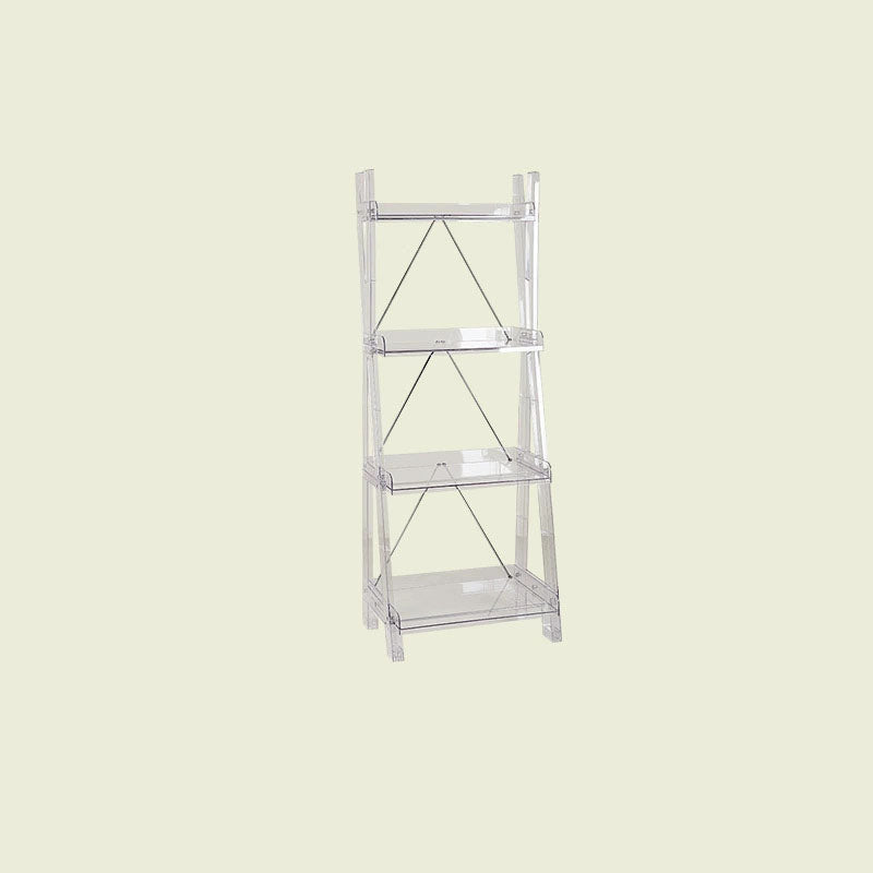 Modern Minimalist Square Rectangular PC Movable Display Rack 2/3/4-Tier For Living Room