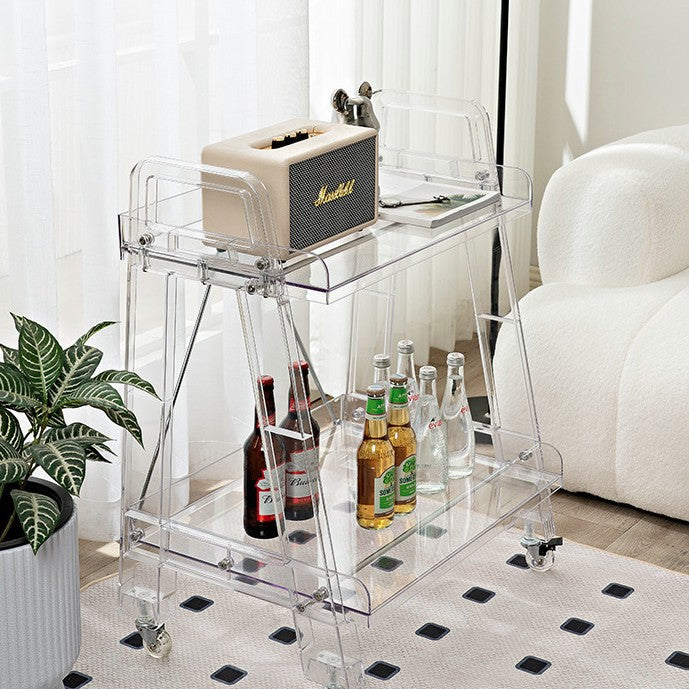 Modern Minimalist Square Rectangular PC Movable Display Rack 2/3/4-Tier For Living Room