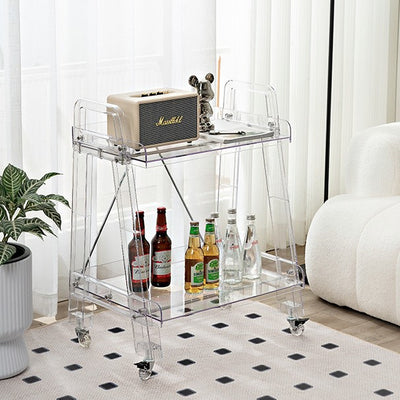 Modern Minimalist Square Rectangular PC Movable Display Rack 2/3/4-Tier For Living Room