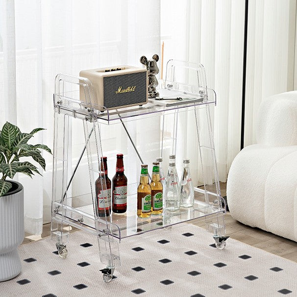 Modern Minimalist Square Rectangular PC Movable Display Rack 2/3/4-Tier For Living Room