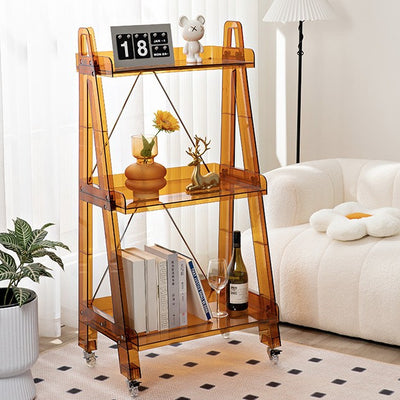 Modern Minimalist Square Rectangular PC Movable Display Rack 2/3/4-Tier For Living Room