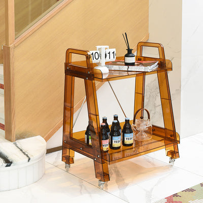 Modern Minimalist Square Rectangular PC Movable Display Rack 2/3/4-Tier For Living Room