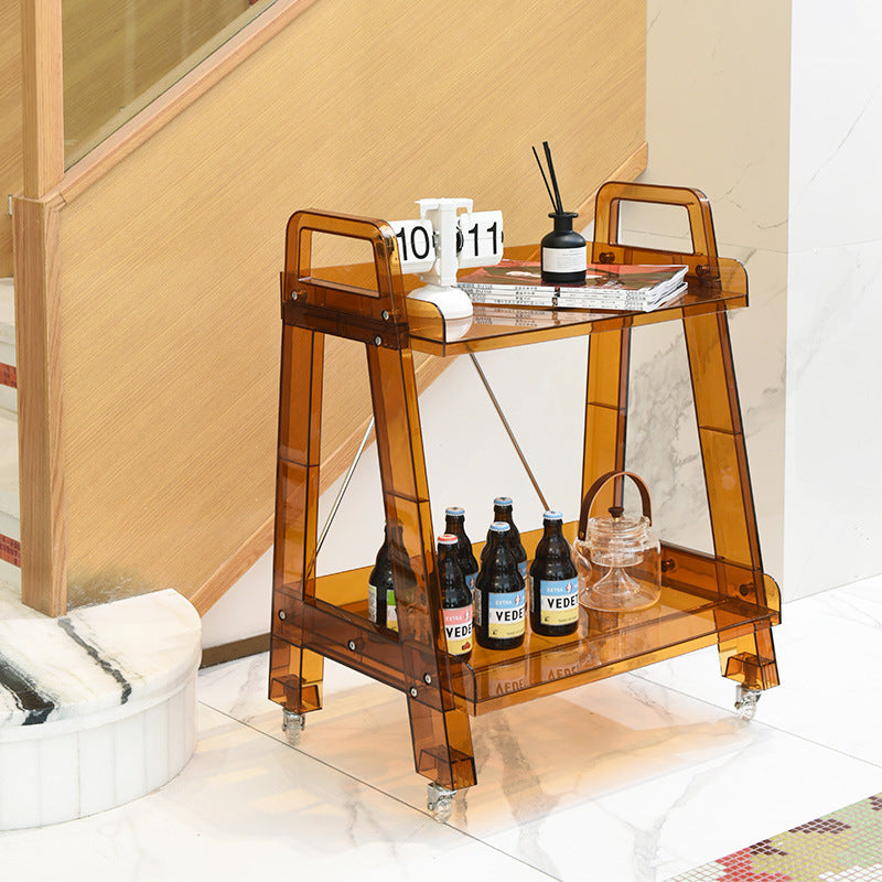 Modern Minimalist Square Rectangular PC Movable Display Rack 2/3/4-Tier For Living Room