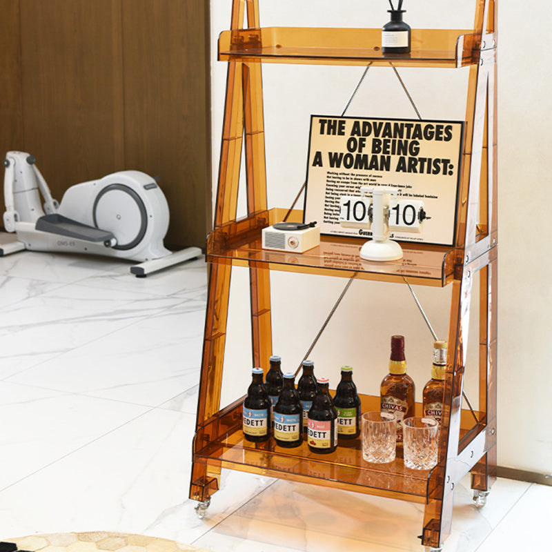 Modern Minimalist Square Rectangular PC Movable Display Rack 2/3/4-Tier For Living Room