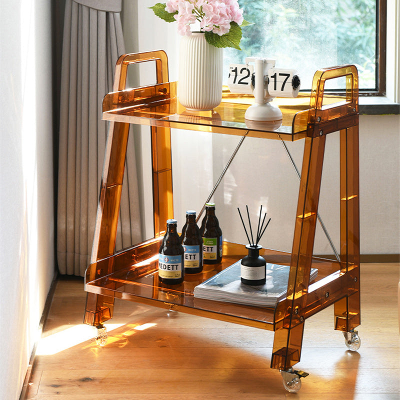 Modern Minimalist Square Rectangular PC Movable Display Rack 2/3/4-Tier For Living Room