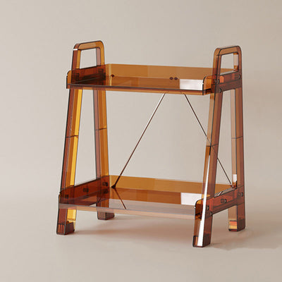 Modern Minimalist Square Rectangular PC Movable Display Rack 2/3/4-Tier For Living Room