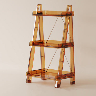 Modern Minimalist Square Rectangular PC Movable Display Rack 2/3/4-Tier For Living Room