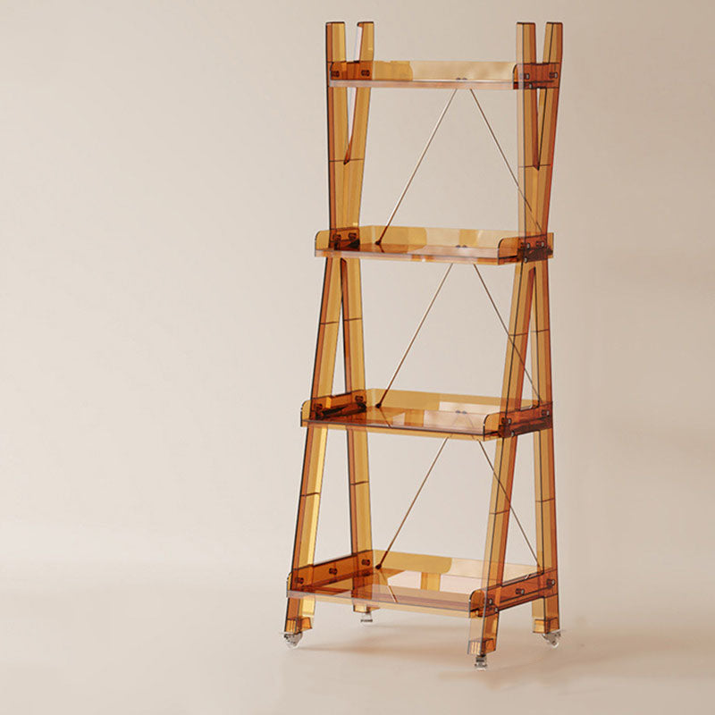 Modern Minimalist Square Rectangular PC Movable Display Rack 2/3/4-Tier For Living Room