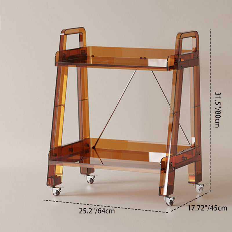 Modern Minimalist Square Rectangular PC Movable Display Rack 2/3/4-Tier For Living Room
