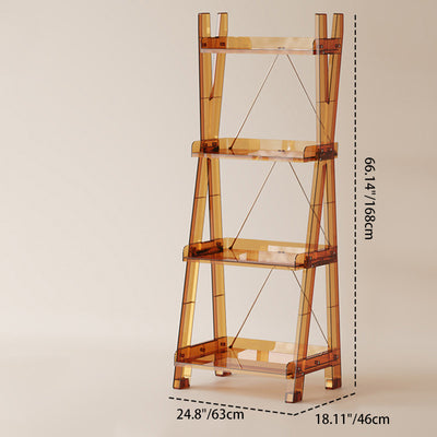 Modern Minimalist Square Rectangular PC Movable Display Rack 2/3/4-Tier For Living Room