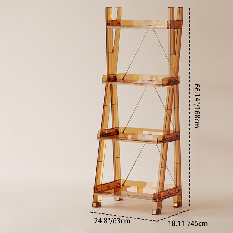 Modern Minimalist Square Rectangular PC Movable Display Rack 2/3/4-Tier For Living Room