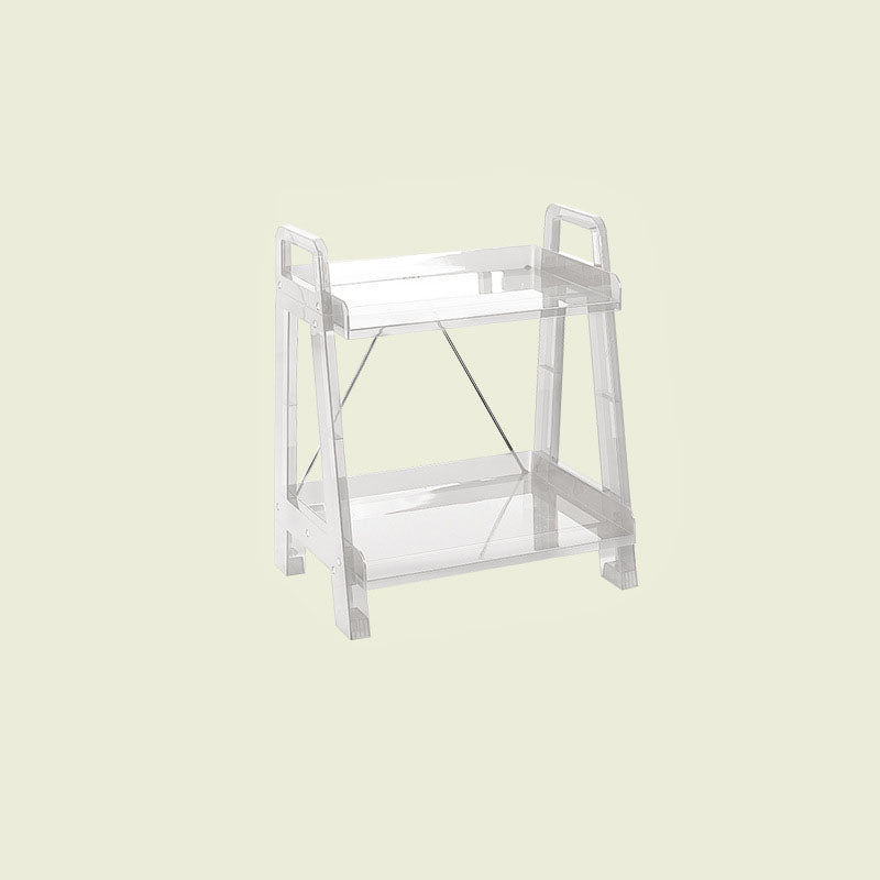 Modern Minimalist Square Rectangular PC Movable Display Rack 2/3/4-Tier For Living Room