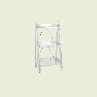 Modern Minimalist Square Rectangular PC Movable Display Rack 2/3/4-Tier For Living Room