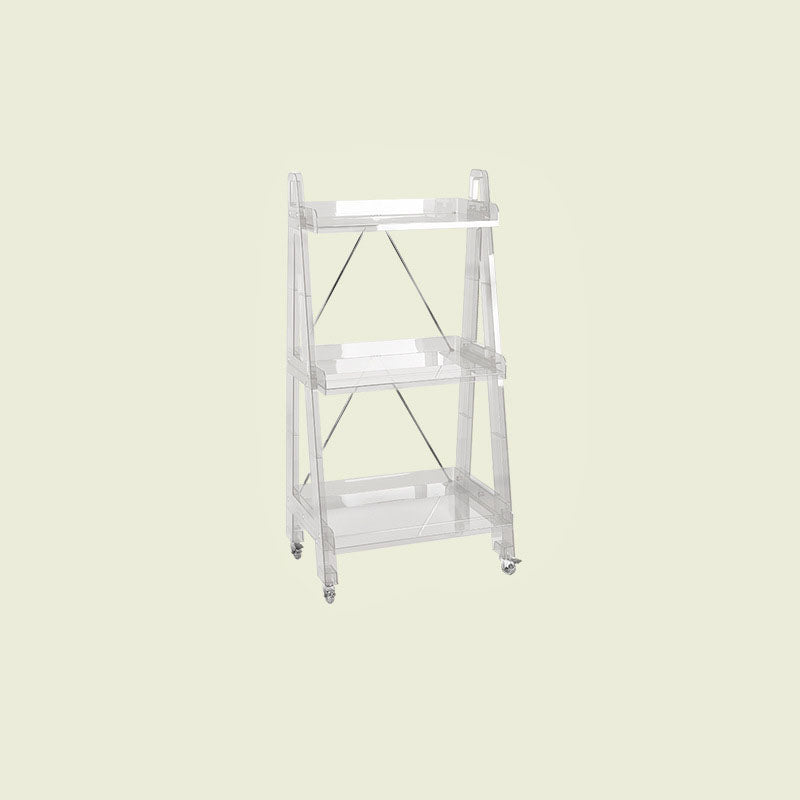 Modern Minimalist Square Rectangular PC Movable Display Rack 2/3/4-Tier For Living Room