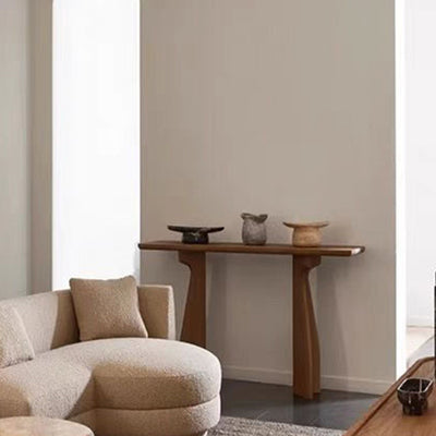 Traditional Chinese Rectangular Solid Wood Console Table For Entryways