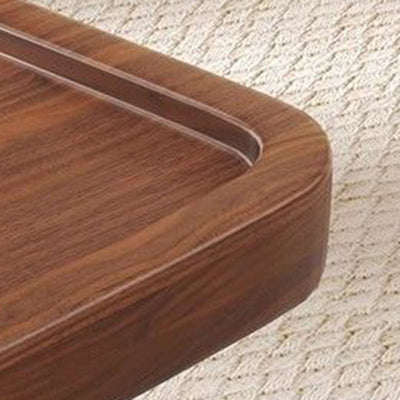 Modern Minimalist Rectangular Medium Density Fiberboard Steel Pipe Movable End Table 2-Tier For Living Room