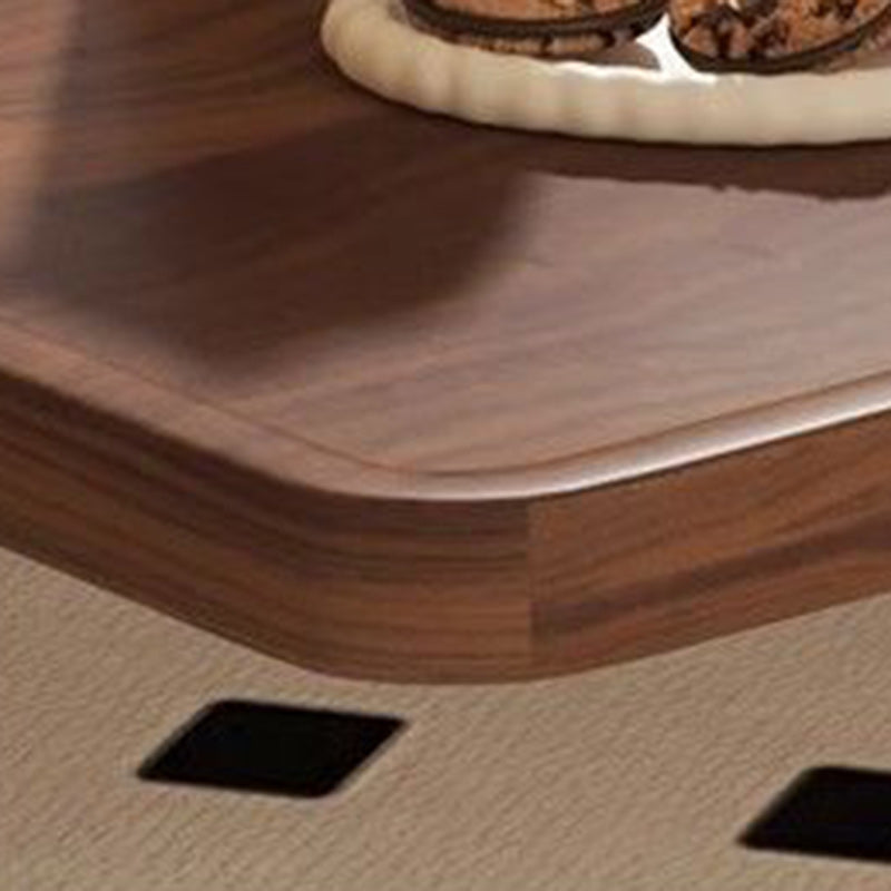 Modern Minimalist Rectangular Medium Density Fiberboard Steel Pipe Movable End Table 2-Tier For Living Room