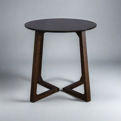 Contemporary Nordic Round Solid Wood Plywood Rubberwood Coffee Table For Living Room