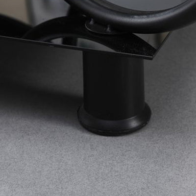 Modern Minimalist Round Ellipse Tempered Glass Galvanized Pipe Coffee Table For Living Room