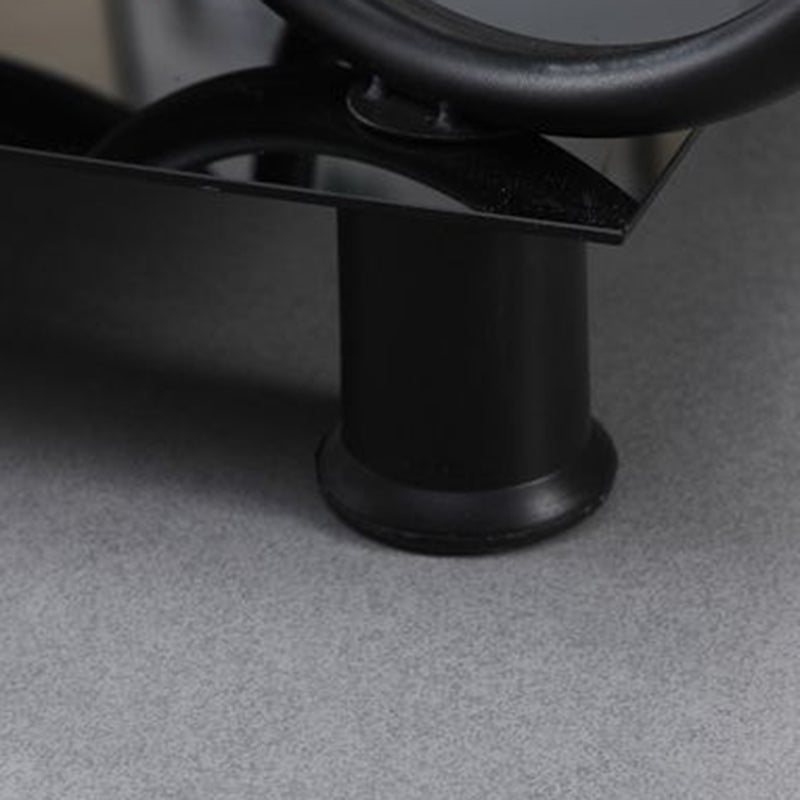 Modern Minimalist Round Ellipse Tempered Glass Galvanized Pipe Coffee Table For Living Room