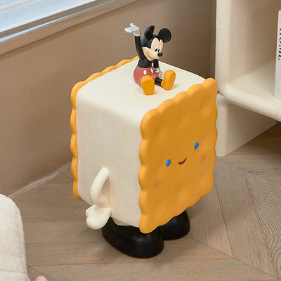 Contemporary Creative Square Rectangular Resin Cookie End Table For Living Room