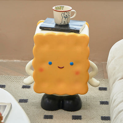 Contemporary Creative Square Rectangular Resin Cookie End Table For Living Room