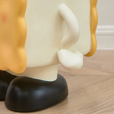 Contemporary Creative Square Rectangular Resin Cookie End Table For Living Room