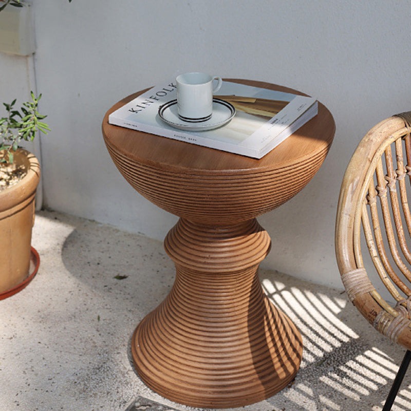 Modern Minimalist Round Magnesium Oxide End Table For Living Room