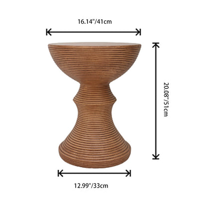 Modern Minimalist Round Magnesium Oxide End Table For Living Room