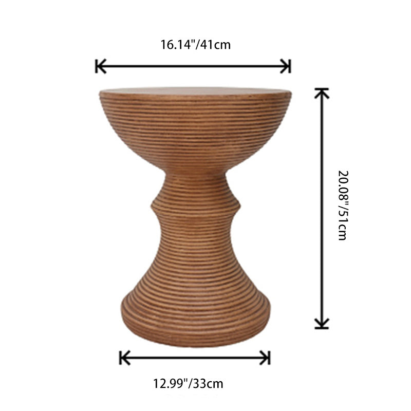 Modern Minimalist Round Magnesium Oxide End Table For Living Room