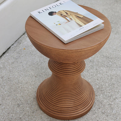 Modern Minimalist Round Magnesium Oxide End Table For Living Room