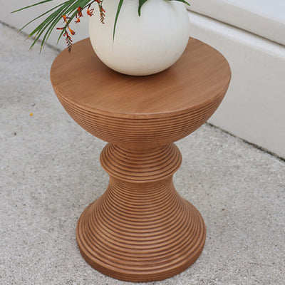 Modern Minimalist Round Magnesium Oxide End Table For Living Room