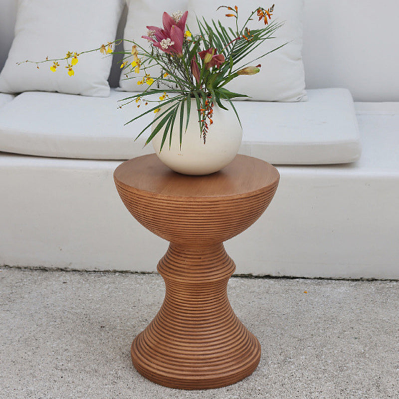 Modern Minimalist Round Magnesium Oxide End Table For Living Room