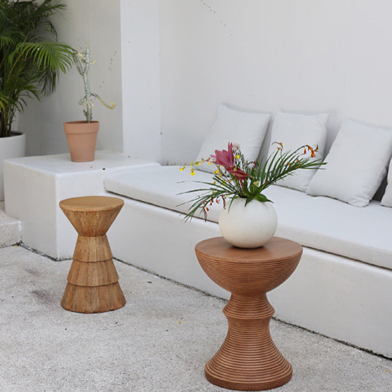 Modern Minimalist Round Magnesium Oxide End Table For Living Room