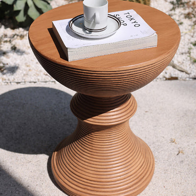 Modern Minimalist Round Magnesium Oxide End Table For Living Room