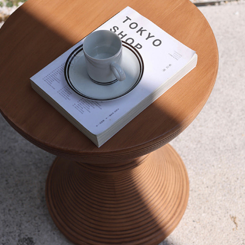 Modern Minimalist Round Magnesium Oxide End Table For Living Room