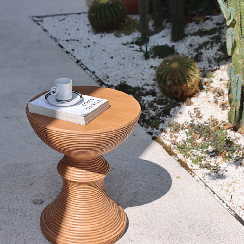 Modern Minimalist Round Magnesium Oxide End Table For Living Room