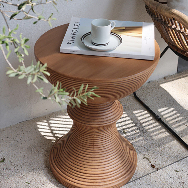 Modern Minimalist Round Magnesium Oxide End Table For Living Room