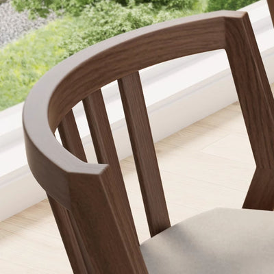 Modern Minimalist Round Ellipse Rubberwood Solid Wood Plywood Cotton-linen Coffee Table & Chair Set For Living Room