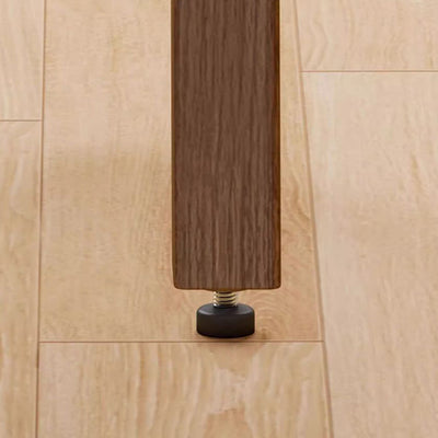 Modern Minimalist Round Ellipse Rubberwood Solid Wood Plywood Cotton-linen Coffee Table & Chair Set For Living Room