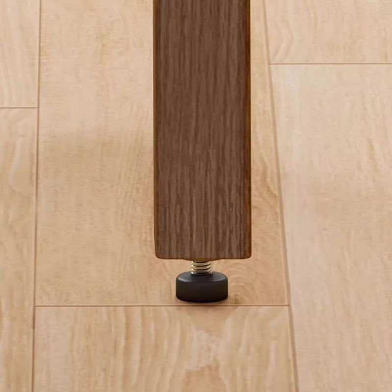 Modern Minimalist Round Ellipse Rubberwood Solid Wood Plywood Cotton-linen Coffee Table & Chair Set For Living Room